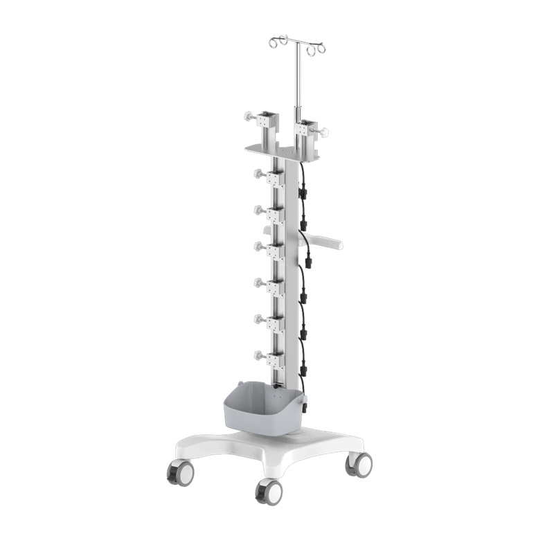 输液泵注射泵工作站推车， 6+2 通道 带电源管理